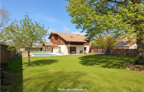 Maison contemporaine avec piscine, studio et garage à vendre à Salles | Agence immobilière toutes transactions à Gujan-Mestras (33)